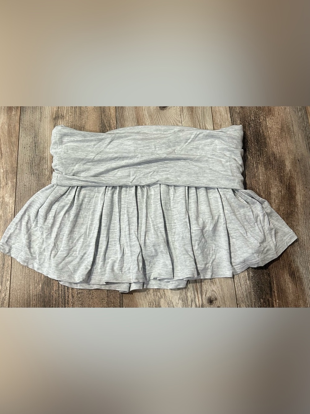 Garage Foldover Skort Gray Mini Skirt